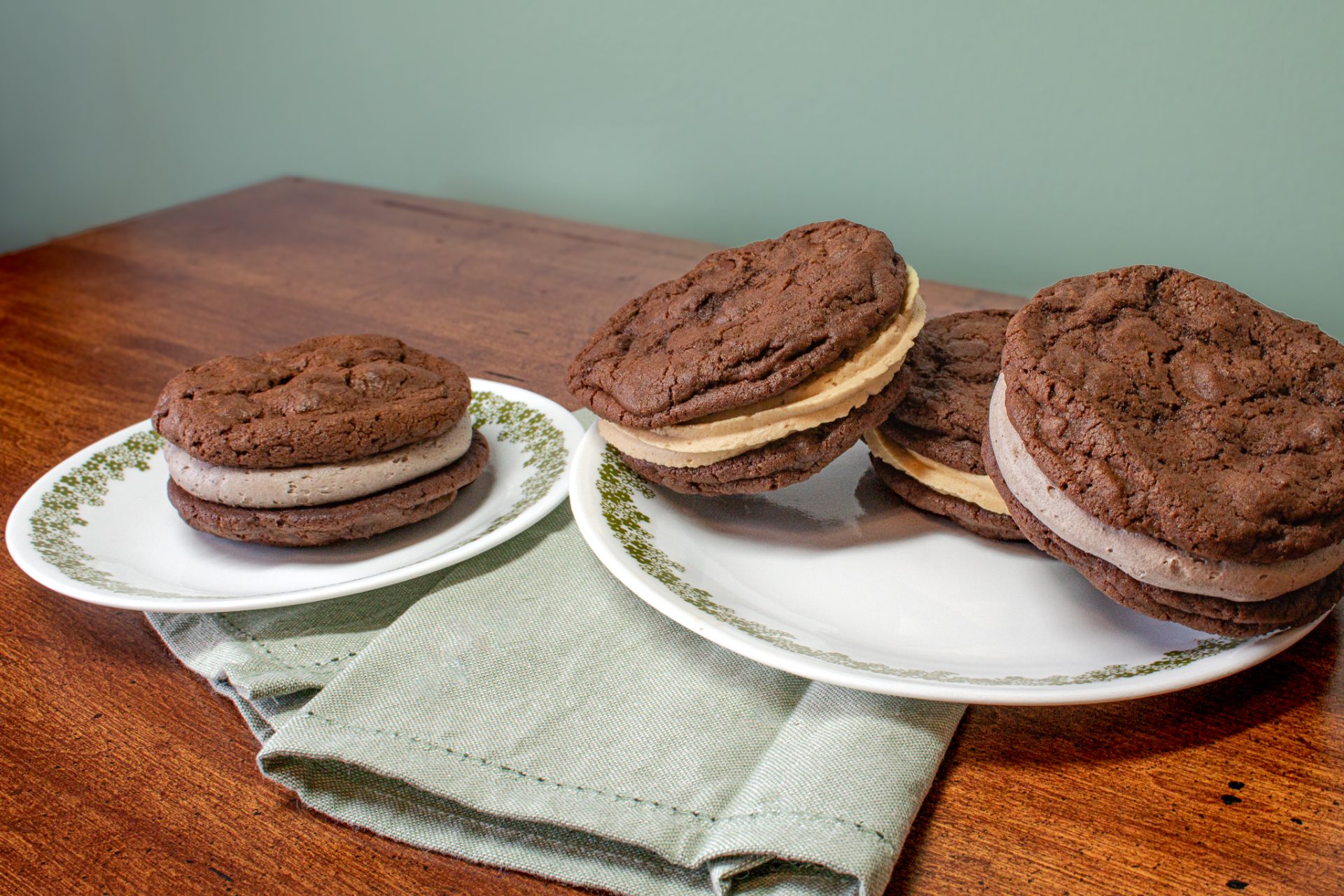 Double Chocolate Jumbo Cookie Stacks
